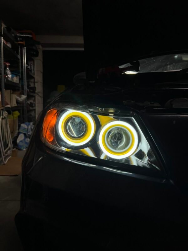 1d7cf6b7-4029-400b-9de7-f5db6cf834e4 Custom BMW E90/E91 RGB Headlights – Yellow Demon Eyes & Bright Angel Eyes
