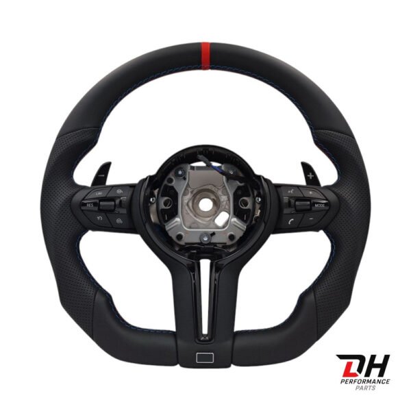 BMW Steering Wheel F Series Perforated Leather M stitching and Red 12h marking