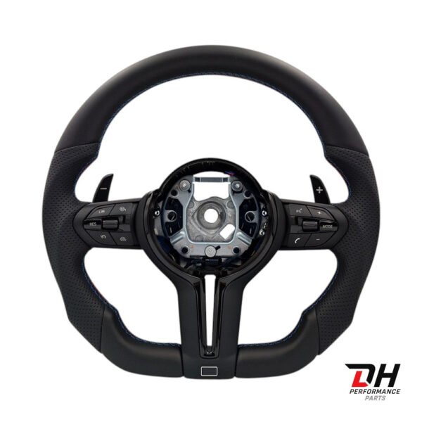 BMW M performance steering wheel F series BLACK ON BLACK & M Stitching