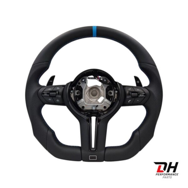 BMW Steering Wheel F Series Perforated Leather M stitching and blue 12h marking