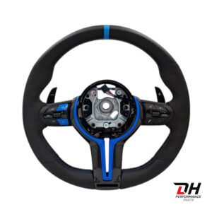 BMW M Performance Steering Wheel F Series Alcantara & Leather Blue Carbon Trim